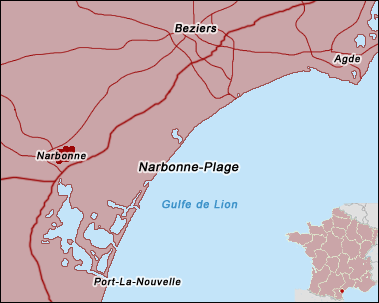 Karte Narbonneplage